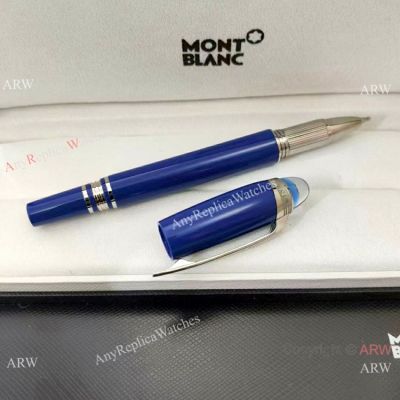 New! Mont blanc Starwalker Blue Planet Precious Resin Rollerball Pen - Blue Dome